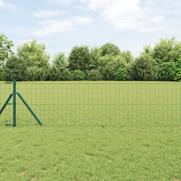 Gard Euro Set de 2 Verde Oțel Vopsit Electrostatic 10 x 0.8 m - Img 1