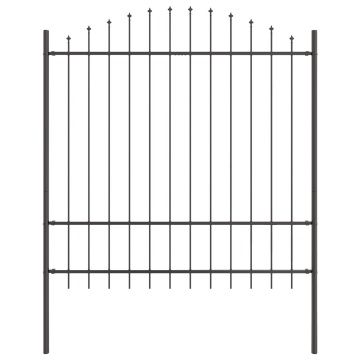Gard hoop gri 1,7x1,75 m din oțel - Img 2