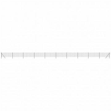 Gard plasă de sârmă, antracit, 0,8x25 m, oțel galvanizat - Img 2