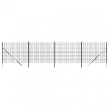 Gard plasă de sârmă, antracit, 1,6x10 m, oțel galvanizat - Img 2