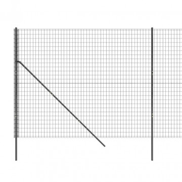 Gard plasă de sârmă, antracit, 2x10 m, oțel galvanizat - Img 4