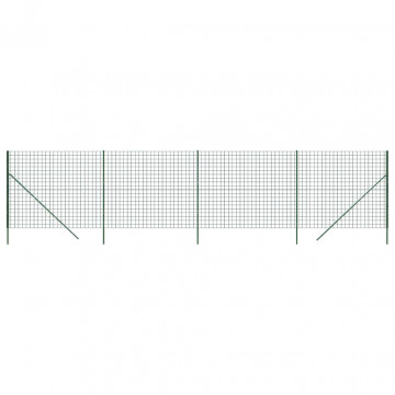 Gard plasă de sârmă, verde, 1,4x10 m, oțel galvanizat - Img 2
