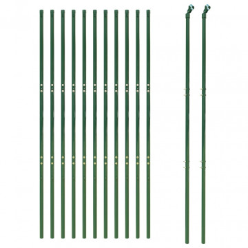 Gard plasă de sârmă, verde, 2x25 m, oțel galvanizat - Img 3