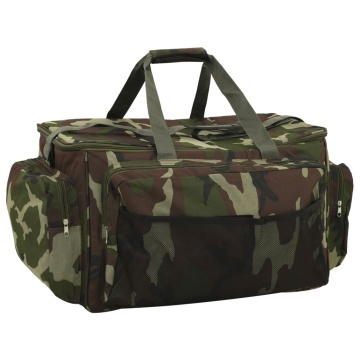 Geantă de pescuit, verde camuflaj, țesătură oxford impermeabilă - Img 1