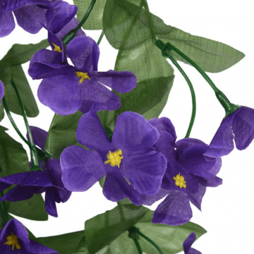 Ghirlande de flori artificiale, 3 buc., violet închis, 85 cm - Img 4