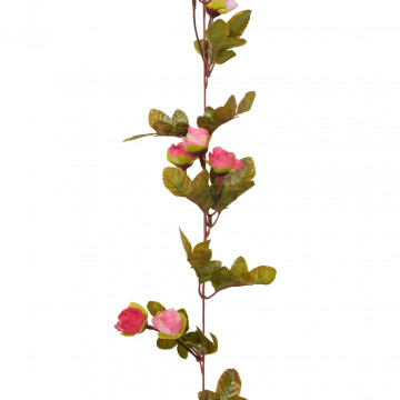 Ghirlande de flori artificiale, 6 buc., roze, 215 cm - Img 5
