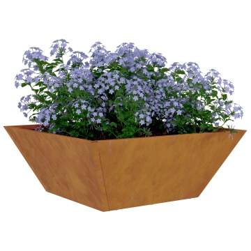 Ghivece Metalice Oțel Coroziv 40 x 40 x 15 cm Inserții Decorativa - Img 3