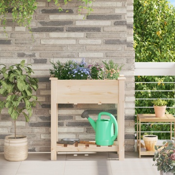 Ghiveci de grădină cu grile 71x37x76 cm din lemn masiv de pin - Img 1