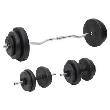 Haltă și gantere cu plăci de greutate, 60 kg - Img 1