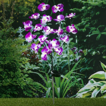 HI Lumină solară orhidee de grădină, LED, 75 cm - Img 2