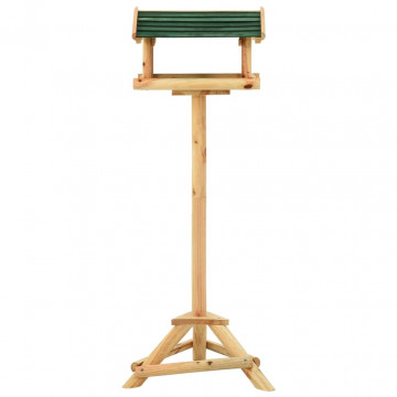 Hrănitor pentru păsări cu stativ, 37x28x100 cm, lemn masiv brad - Img 2
