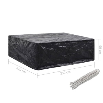 Husă mobilier de grădină, 8 ocheți, 250 x 210 x 90 cm - Img 5