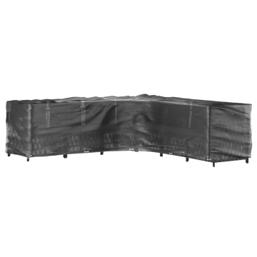 Husă mobilier de grădină formă în L, 20 ocheți, 300x300x90 cm - Img 6