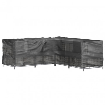 Huse mobilier de grădină formă în L, 16 ocheți, 285x285x90cm - Img 5