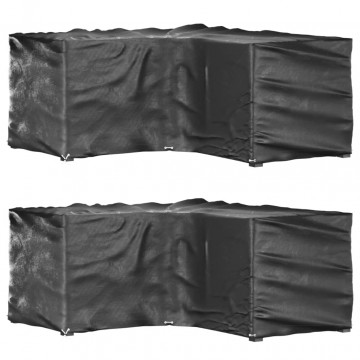 Huse mobilier de grădină în formă de L 16 ocheți, 215x215x90 cm - Img 1