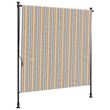 Jaluzea rulou de exterior, galben/alb, 150x270 cm țesătură/oțel - Img 2