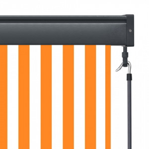 Jaluzea tip rulou de exterior, alb și portocaliu, 60 x 250 cm - Img 5