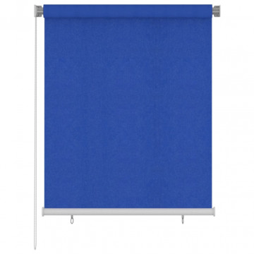 Jaluzea tip rulou de exterior, albastru, 120x140 cm, HDPE - Img 1