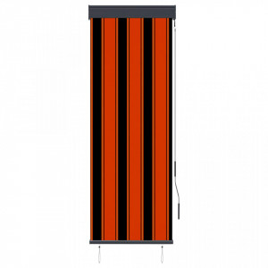 Jaluzea tip rulou de exterior, portocaliu și maro, 60 x 250 cm - Img 2