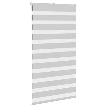 Jaluzea tip zebra gri deschis lățime țesătură 75,9 cm poliester - Img 3