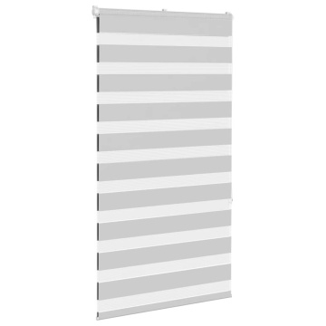 Jaluzea tip zebra gri deschis lățime țesătură 80,9 cm poliester - Img 3