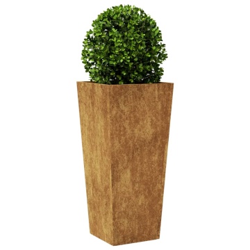 Jardinier de grădină 35x35x75 cm Oțel rezistent la intemperii - Img 3