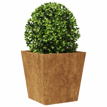 Jardinier de grădină 40x40x40 cm Oțel pentru intemperii - Img 3