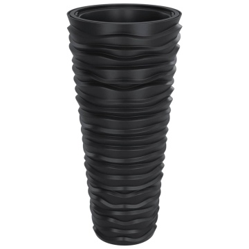 Jardinieră cu interior detașabil, antracit 18 / 45 L PP canelat - Img 2