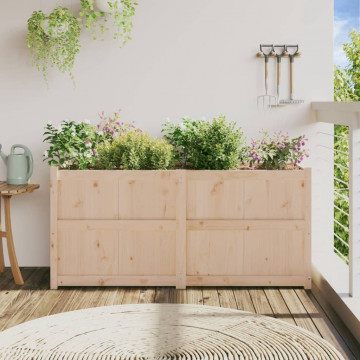Jardinieră de grădină, 150x50x70 cm, lemn masiv de pin - Img 3