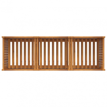 Jardinieră de grădină cu căptușeală, 150x50x75 cm, lemn acacia - Img 7