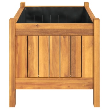 Jardinieră de grădină cu căptușeală, 54x31x30 cm, lemn acacia - Img 5