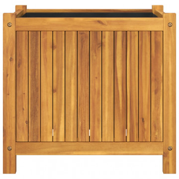 Jardinieră de grădină cu căptușeală, 54x31x50 cm, lemn acacia - Img 4