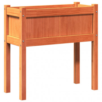 Jardinieră grădină cu picioare maro ceruit 70x31x70 cm lemn pin - Img 6