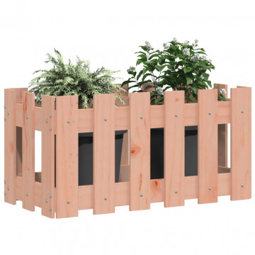 Jardinieră grădină design gard, 60x30x30 cm, lemn masiv douglas - Img 3