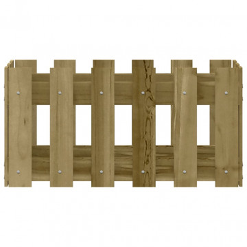 Jardinieră grădină design gard 60x30x30cm lemn de pin impregnat - Img 8