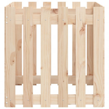 Jardinieră grădină design gard, 60x60x60 cm, lemn masiv de pin - Img 5