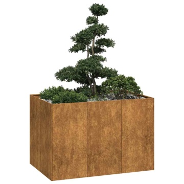 Jardinieră Rusty 120x80x80 cm Oțel pentru intemperii - Img 1