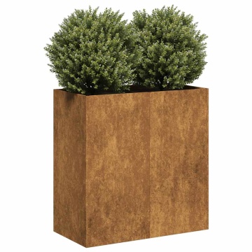 Jardinieră Rusty 80x40x80 cm Oțel pentru intemperii - Img 1