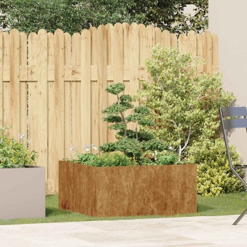Jardinieră Rusty 80x80x40 cm Oțel pentru intemperii - Img 3