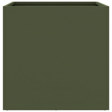 Jardinieră, verde măsliniu, 42x40x39 cm, oțel laminat la rece - Img 8