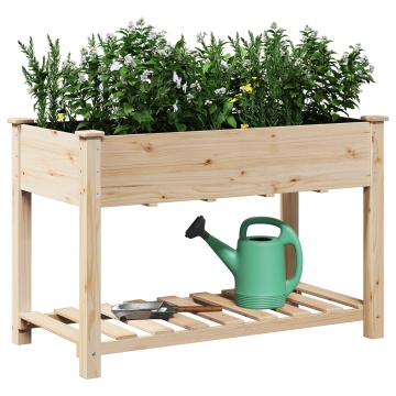 Jardiniere cu Raft 115x59x76 cm Lemn Solid de Brad - Img 3