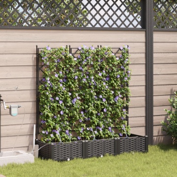 Jardiniere cu sistem de irigare prin apă 3 buc Negru - Img 4