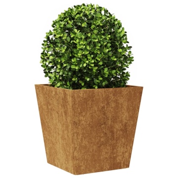 Jardiniere de grădină 2 buc 40x40x40 cm Oțel pentru intemperii - Img 4