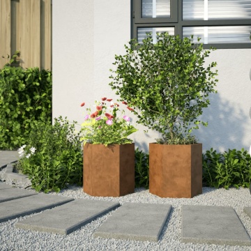 jardiniere de grădină 46x40x45 cm oțel de intemperii - Img 3