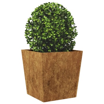 Jardiniere grădină, 2 buc., 50x50x50 cm, oțel corten - Img 4