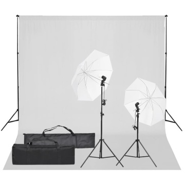 Kit studio foto cu set de lumină și fundal - Img 1