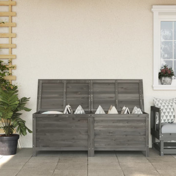 Ladă depozitare grădină antracit 150x50x56,5 cm lemn masiv brad - Img 1