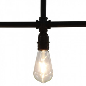 Lampă de tavan, negru, 3 becuri x E27 - Img 4