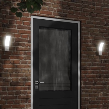 Lampă exterioară de perete cu LED, alb, aluminiu turnat - Img 1