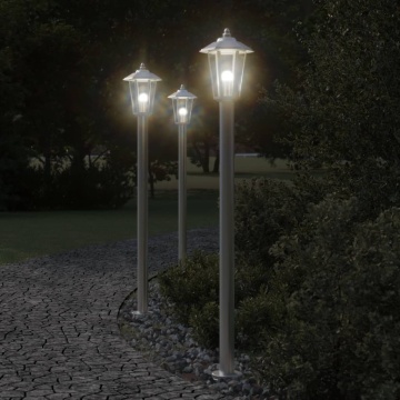 Lampă exterioară de podea, argintiu, 120 cm, oțel inoxidabil - Img 1